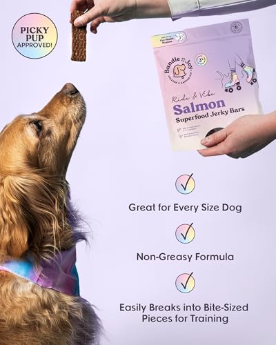 Bundle x Joy Salmon Jerky Training Treats, Wild Caught, Poultry Free, 2 lb - size: 32 Ounce (Pack of 1)