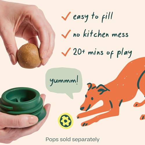WOOF Pupsicle Interactive Dog Ball Toy for Dogs Small 10-25 lbs - Green - color: Green, size: Small
