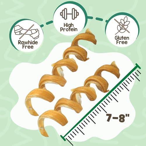 Nature Gnaws Bully Stick Springs 7-8" Rawhide Free Dog Chews, 6 Count - style: 8" Springs