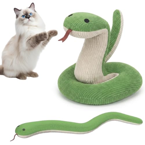 Shudyear Cat Snake Toy with Catnip, Crinkle Cat Toy for Cats, Soft Plush Kicker Toy for Indoor Cats, Interactive Cat Toy for Exercise & Stress Relief