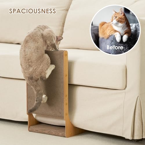 EHEYCIGA 2-Pack Cat Scratcher, 19.7 Vertical Indoor Cardboard Scratch Pad - size: Medium 2PC (19.7'' tall)