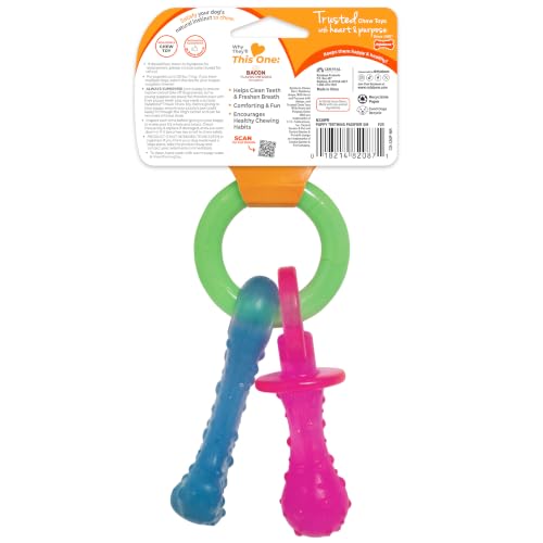 Nylabone Puppy Pacifier Chew Toy, Teething Toys for Puppies up to 25 lbs - color: Pacifier, size: 1 Count (Pack of 1)