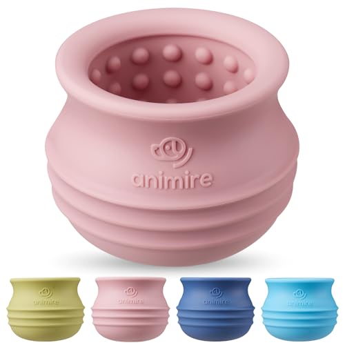 Treat Dispensing Dog Toy, Long-Lasting Interactive Puzzle Toys for Dogs, Stuffable Dog Enrichment Frozen Lick Treat Toy for Boredom, BPA Free Silicone Fetch Catch Chew Toy (Pink,L) - color: Pink, size: L