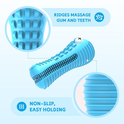 Dog Toys for Aggressive Chewers, Indestructible Toys for Medium Large Breed - color: Blue