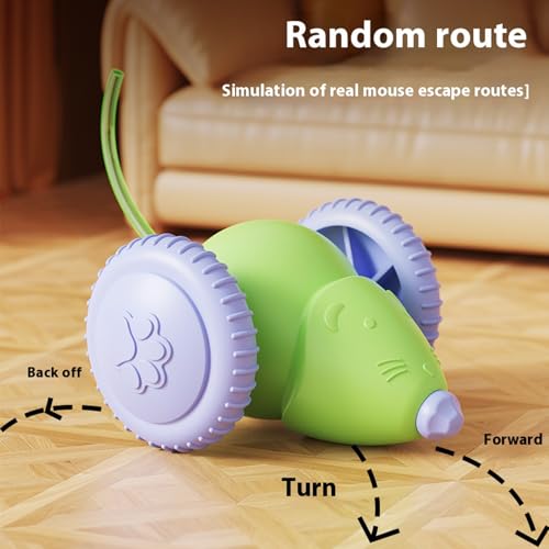 Interactive Cat Toys for Indoor Cats,Automatic Moving Kitten Toys,Cat Balls - color: Green