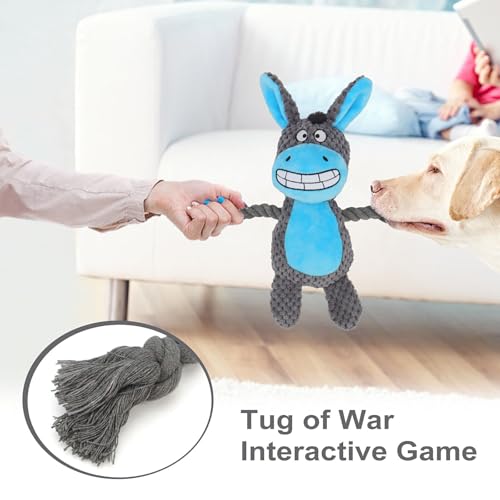 Dog Toys, Dog Squeaker Toys with Crinkle Paper (Dark Gray Donkey) - color: Dark Gray Donkey