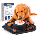 Anti-Slip Slow Feeder Dog Bowl and Lick Mat with Rolling Ball - color: Black