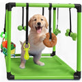 Race&Herd 19.5" Puppy Play Gym — Small Dog Jungle Activity Mat (Lime) - color: Lime