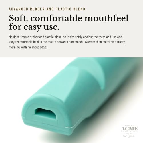 ACME Alpha 210.5 Professional Dog Training Whistle with Enhanced Ergonomic Grip. BPA-Free Plastic. 110 dBA. Standardized Frequency for Smaller Dogs. Weatherproof. Made in the UK (Turquoise) - color: Turquoise