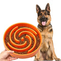 JASGOOD Slow Feeder Dog Bowl - Anti-Gulping, Prevents Bloat & Choking, Healthy Design for Large & Medium Dogs - color: Q-orange