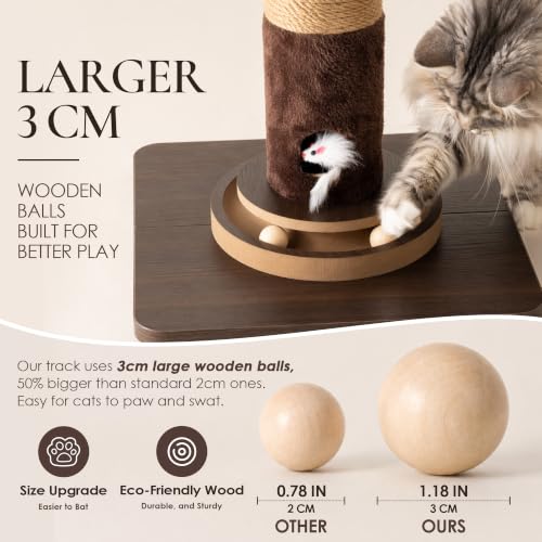 36" Cat Scratching Post, Extra-Thick Natural Sisal Scratcher Post