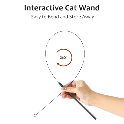 Cat Wand Toy, 4PC Flying Bug Toys for Cats(4PC Bug Refills + 1PC Cat Wand) - size: 4pcs Bug Refills + 1pc Cat Wand