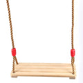 ZOENHOU 15.8 x 6.3 Inch Wooden Swing Seat, Hanging Wood Swings, Wooden Tree Swing with Adjustable 48 to 83 Inches Rope, 220 LB Capacity Sturdy Swings for Yard, Garden, Red Knot