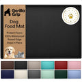 GORILLA GRIP Dog Food Mat, 100% Waterproof Silicone, 16x10 Black - color: Black, size: 16"l X 10"w