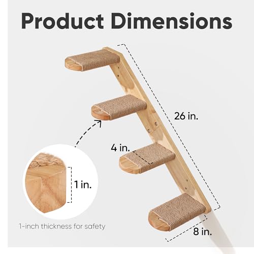 FUKUMARU Cat Climbing Shelf Wall Mounted, Large - size: Large - Bidirectional