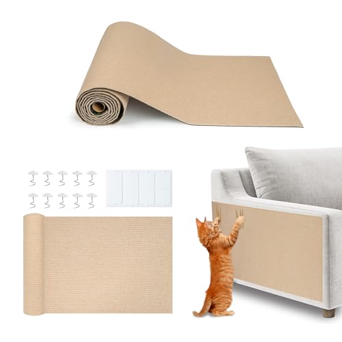Catify Peel & Stick Cat Scratching Mat - Beige, L:78" - color: Beige Mat - L: 78"