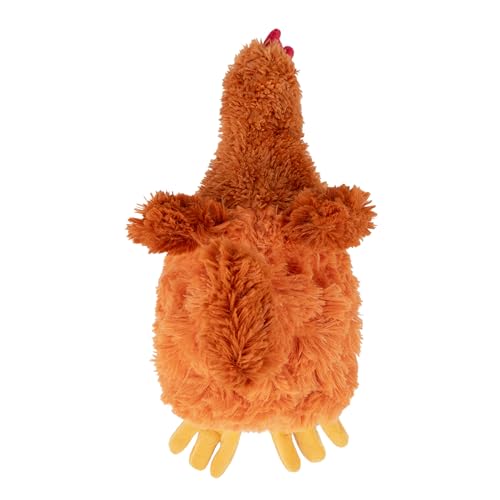 Best Pet Supplies Interactive Squeaky Dog Toy - Crinkle Chicken, Brown - color: Crinkle Chicken (Brown), size: Large