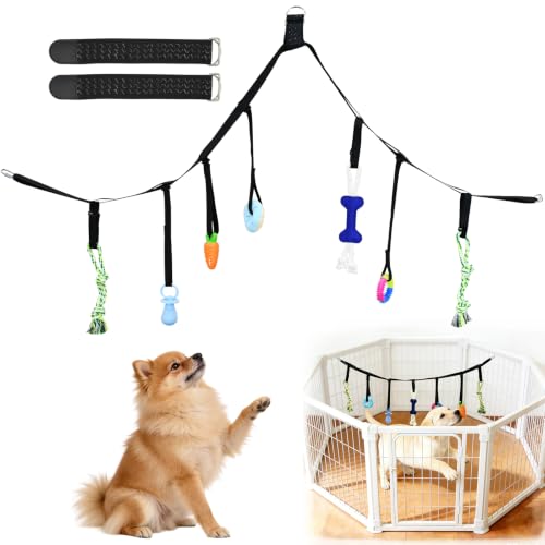 Puppy Play Gym Hanging Tug Toy for Small Dogs Puppies Adjustable Height