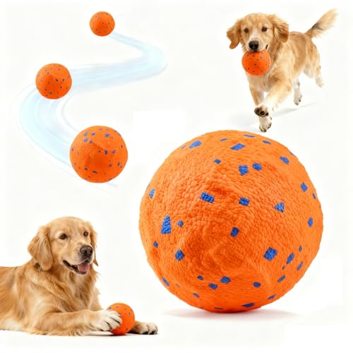 Smart Interactive Dog Toy, Automatic Moving Bouncing and Stimulation Interactive Dog Ball, Pet-Safe E-TPU Material, IP54 Waterproof Rating, Anti Boredom Dog Toys to Keep Them Busy,Orange - color: Orange