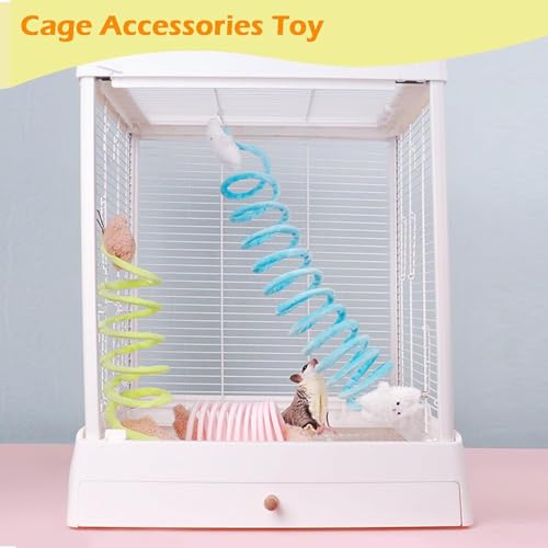 1pc Elastic Sugar Glider Climb Rope, Hanging Cage Toys(Random Color) - color: 1pc random color