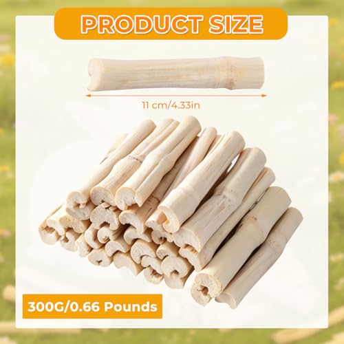300g Sweet Bamboo Chew Toy Natural Sweet Bamboo Animals - size: 300g