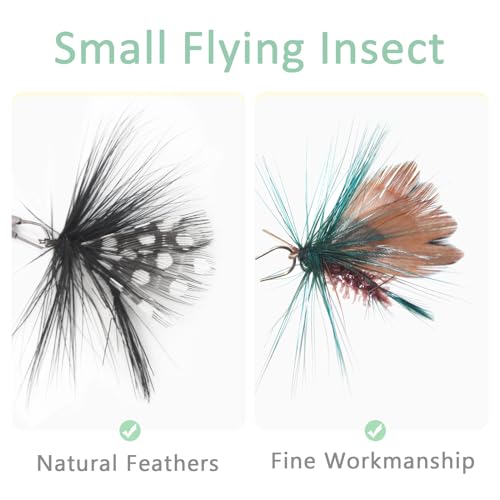 SONGWAY Cat Toy Wand Replacement - 10 Pieces Insect Butterfly Cat Toys, Cat Feather Toy Refills, Cat Teaser Wand Attachments, Interactive Cat Toys for Indoor Cats - size: Butterfly & Insect 10 Pieces