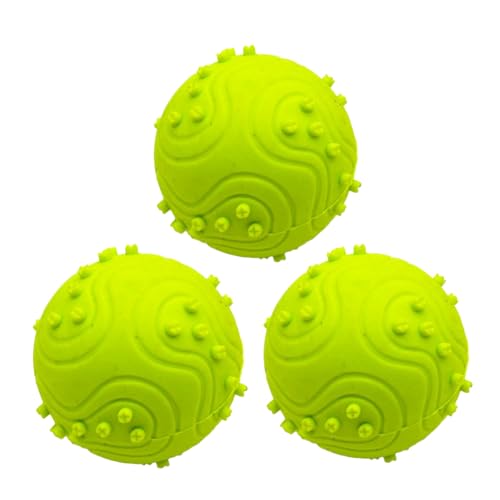 Dog Balls，Dog Squeak Toys for Small Medium Large Dogs Squeaky Toy Balls 3 Pcs (3, Green) - color: green