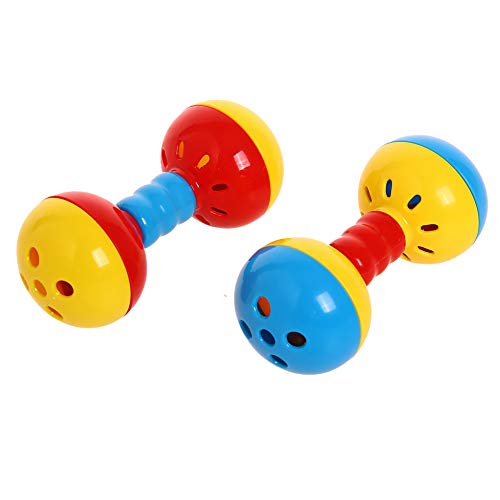 QBLEEV 2 Pack Parakeets Conures Foot Toys, Bird Rattles Bells Play Gym Toy - color: Rattles Balls