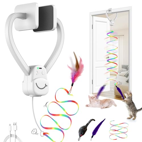 Interactive Cat Toy for Indoor Cats, Door Mounted Automatic Cat Toy