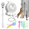 2-in-1 Electric Cat Wand, Rechargeable Auto Toy, Suction & Hanging