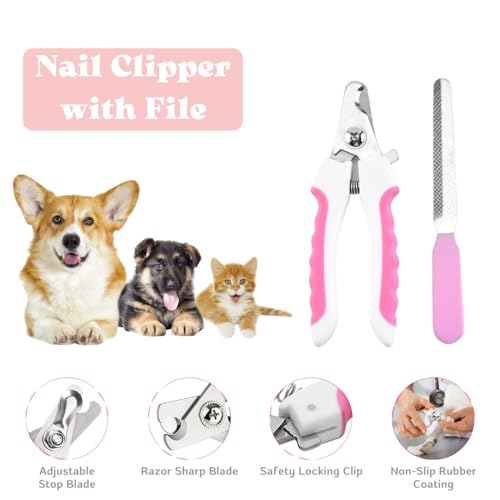 PupLuxe Puppy Starter Kit | Pink 22 Piece Great for Dog Training A Welcome Gift New First Time Owners and Experience Bundle - color: Pink