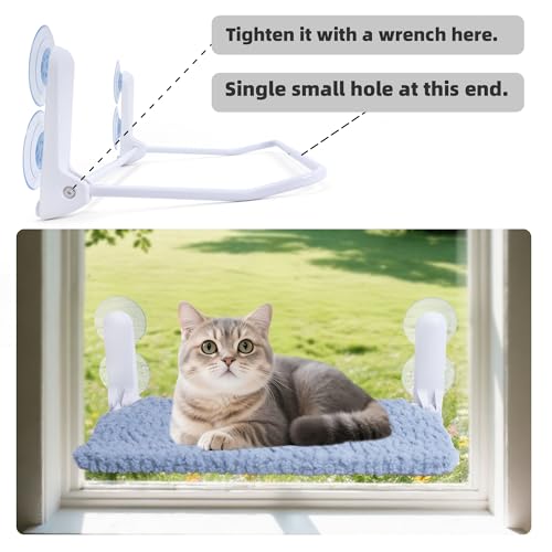 AIWIKIDE Cat Window Perch, Easy Install Bracket, Portable Wall Hammock for Indoor Cat, Light Blue - color: Light Blue, size: Cover - 1 Piece