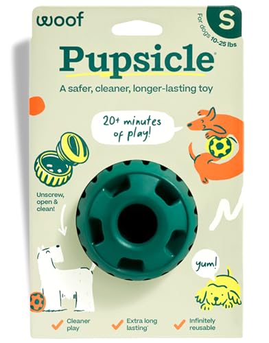 WOOF Pupsicle Interactive Dog Ball Toy for Dogs Small 10-25 lbs - Green - color: Green, size: Small