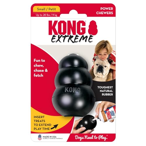 KONG Extreme Dog Toy, Durable Natural Rubber Chew, for Small Dogs - size: Small (Pack of 1)