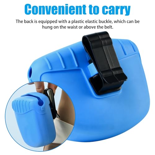 DONGKER Dog Training Bag,Silicone Half Opening Design Dog Treat Pouch with Clip for Dog Training Walking Hiking Hunting Traveling - color: blue