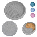 YAMI Dog Lick Bowl, Lick Mat for Dogs, Wet Food Cat Slow Feeder, Freeze Bowl, Enrichment & Puzzle Toy for Anxiety Relief, Food-Grade Silicone, Suction Cups, Dishwasher Fit, for All Breed (Light Gray) - color: Light Gray