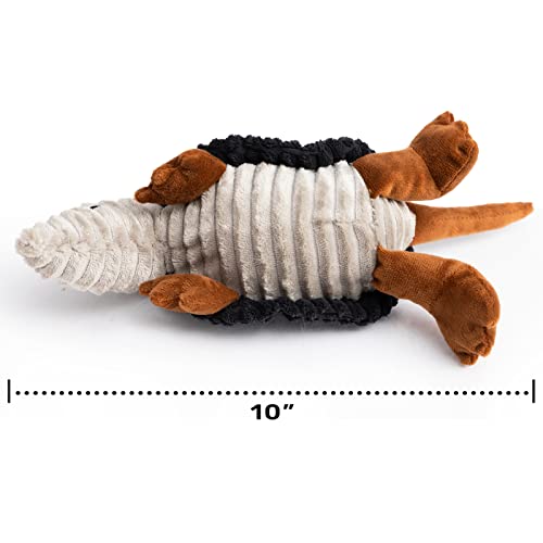 Hollypet Armadillo Squeaky Puppy Dog Toys for Small Medium Dogs, 8" - color: Black, size: 8 IN