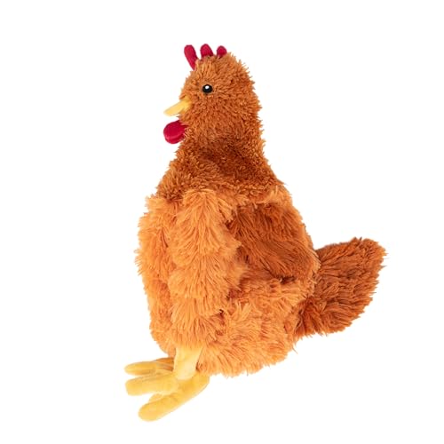 Best Pet Supplies Interactive Squeaky Dog Toy - Crinkle Chicken, Brown - color: Crinkle Chicken (Brown), size: Large