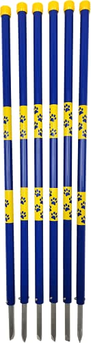 ActiveDogs Dog Agility Weave Poles, Dog Agility Equipment Set - size: Set of 6 - Poles Only