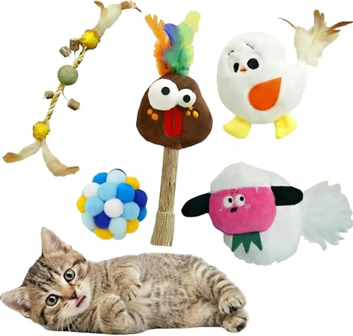Catnip Toys for Cats, Silvervine Interactive Cat Toy Set - color: 5Pack-Sheep