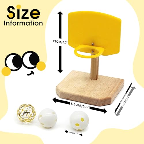 QBLEEV Bird Basketball Toy, Parrot Activity & Foraging Training Toys Set - color: Basketball Toy