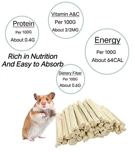 700g Sweet Bamboo Sticks for Rabbits,Chew Toy for Bunny Chinchilla