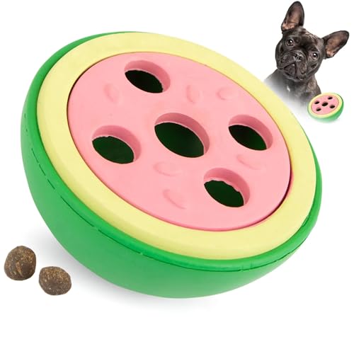 Jeffers Pet Natural Rubber Dog Chew Toy – Watermelon, Small – Treat Dispensing, Vanilla Scent, Durable, Non-Toxic, Dishwasher Safe, Interactive Fetch & Tug Toy - Perfect for Training - color: Watermelon, size: Small
