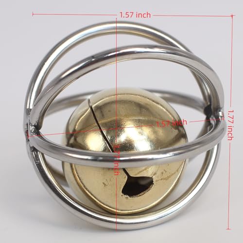Fosrion Stainless Steel Bird Toy, Foraging Ball with Bell for Parrots - size: Large