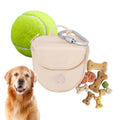playfield Dog Training Bailey Treat and Ball Pouch with Carabiner and Belt Clip, Water Resistant Nylon & Recycled Polyester, Magnetic Flap & Zipper Closure, Sandstone