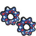 TUFFY® 2 Pack Gear Ring Medium Ultra Durable Plush Dog Toys - color: 2PK Blue Medium Gear Ring