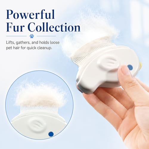 2 Pack Pet Eye Face Comb, Cat Shedding Brush for Dogs Cats, White - color: White
