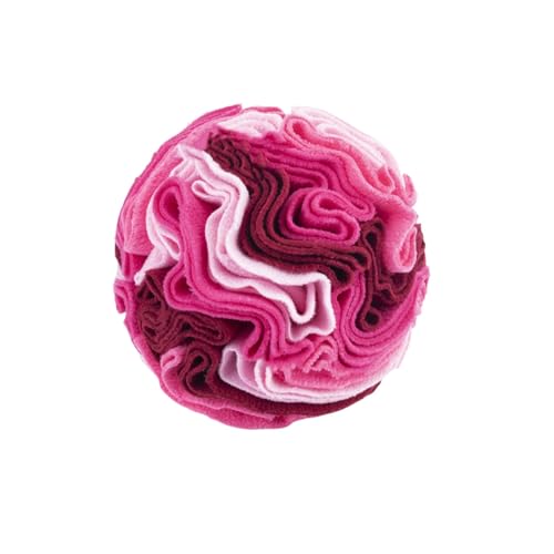 Pet Snuffle Ball for Small Dogs, Washable Reusable Dogs Training Stress Relief Dog Enrichment Toys Treat Tools (Pink) - color: Pink
