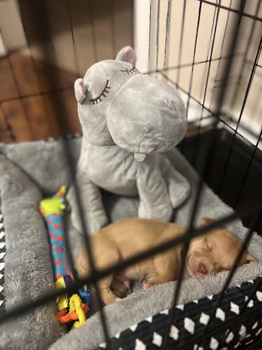 Puppy Heartbeat Toy with Heartbeat Sleep Aid Dog Anxiety Relief Toy(Gray) - color: gray