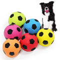 2.6'' Latex Squeaky Dog Soccer Ball Toys - Football for Small to Large Dogs, Vibrant Colors - 6 Pcs/Set - size: 2.6''